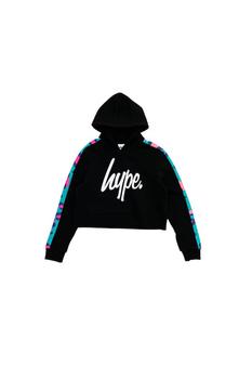 HYPE | Hype Girls Animal Panel Cropped Pullover Hoodie (Black/Green/Pink)商品图片,8.1折