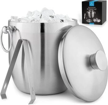 Zulay Kitchen | Ice Bucket With Lid, Strainer & Tongs (3 Liters),商家Premium Outlets,价格¥329
