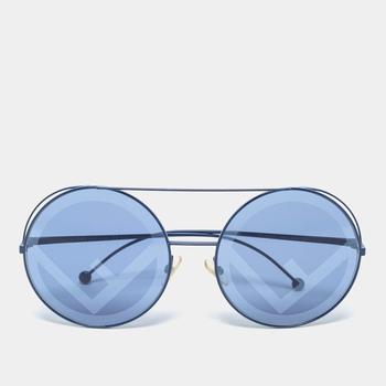 [二手商品] Fendi | Fendi Blue FF 0285/S Gradient Round Sunglasses商品图片,满1件减$100, 满减