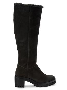 Charles David, Charles David | Collateral Faux Fur-Lined Suede Knee-High Boots商品图片 4.3折