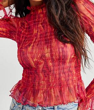 Free People | Hello There Top in Maroon商品图片,6折