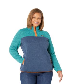 L.L.BEAN | Plus Size Sweater Fleece Pullover Color-Block商品图片,6.1折