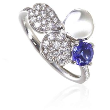 商品Tiffany & Co. | Paper Flowers Diamond and Tanzanite Flower Ring,商家Jomashop,价格¥29731图片