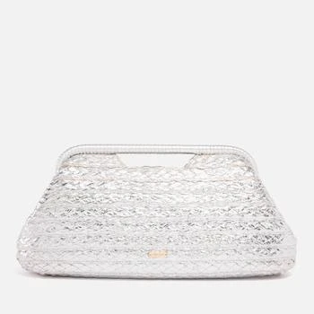 推荐Cult Gaia Aurora Large Metallic Coated-Raffia Clutch Bag商品