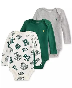 Ralph Lauren | Baby Boys 3-Pk. Cotton Bodysuits,商家Macy's,价格¥552