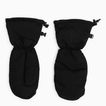 Stone Island | Black puffer mittens商品图片,