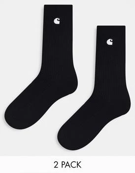 推荐Carhartt WIP madison 2 pack socks in black商品