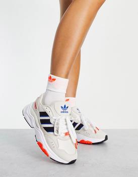 推荐adidas Originals Retropy F90 trainers in off white with red details商品