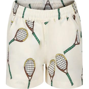 Mini Rodini | Ivory Shortsfor Kids With Tennis Rackets,商家Italist,价格¥782