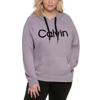 推荐Calvin Klein Womens Plus   Logo Comfy Hoodie商品