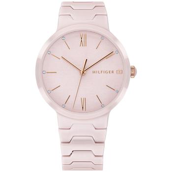 tommy hilfiger手表是什么牌子, Tommy Hilfiger | Women's Blush Ceramic Bracelet Watch 36mm商品图片 