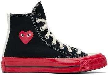 Comme des Garcons | Black & Red Converse Edition PLAY Chuck 70 High-Top Sneakers 