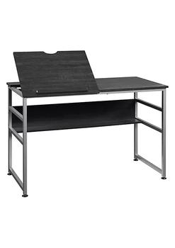 商品HOMCOM | Drafting Table Adjustable Drawing Desk Multifunctional Writing Desk with 15 Level Tiltable Tabletop and Storage Shelf for Home Office Black,商家Belk,价格¥1388图片