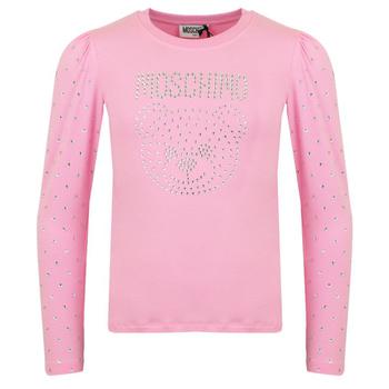 推荐Pink Rhinestone Teddy Long Sleeved T Shirt商品