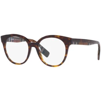 Burberry | Burberry Women's Eyeglasses - Dark Havana Acetate Round Frame Demo Lens | 2356 3991 4.4折×额��外9折x额外9.5折, 独家减免邮费, 额外九折, 额外九五折