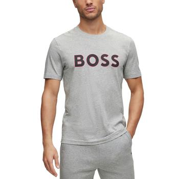 推荐BOSS Men's Crew-Neck T-shirt in Cotton Jersey with Logo Print商品