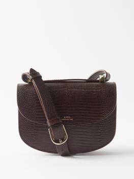 推荐Genève mini lizard-effect leather shoulder bag商品