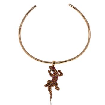 推荐Swarovski Rose-Gold Tone Plated And Crystal Pendant Necklace 5546231商品