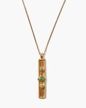 Chan Luu | Bezel Wrapped Marquise Pendant In Turquoise,商家Premium Outlets,价格¥930