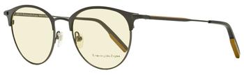 商品Ermenegildo Zegna Men's Round Eyeglasses EZ5141 001 Matte/Shiny Black 51mm,商家Premium Outlets,价格¥429图片
