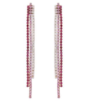 商品Shay Jewelry | Triple Thread 18kt rose gold drop earrings with rubies, pink sapphires, and diamonds,商家MyTheresa,价格¥26621图片