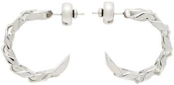 纪梵希耳环, Givenchy | Silver G Chain Hoop Earrings商品图片 