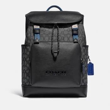 推荐Coach League Leather and Canvas Backpack商品