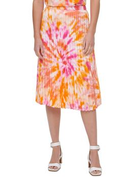 Calvin Klein | Womens Tie Dye Casual Pleated Skirt商品图片,3.2折起