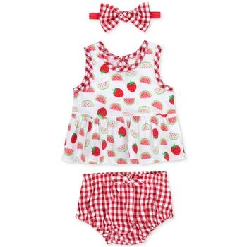 Baby Essentials | Baby Girls Fruit-Print Top, Bloomer and Headband, 3 Piece Set,商家Macy's,价格¥165