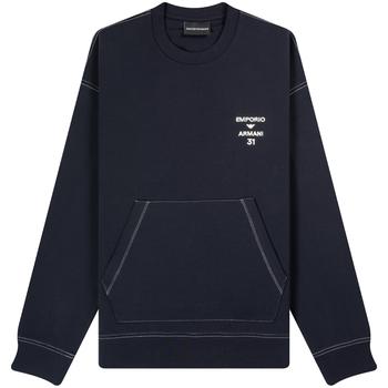 Emporio Armani | Emporio Armani 'Front Pouch' Pocket Crewneck Sweatshirt Navy商品图片,5折