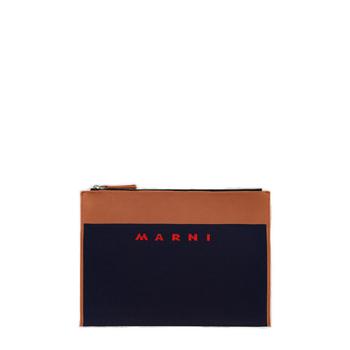 Marni Logo-Embroidered Zip Clutch Bag product img