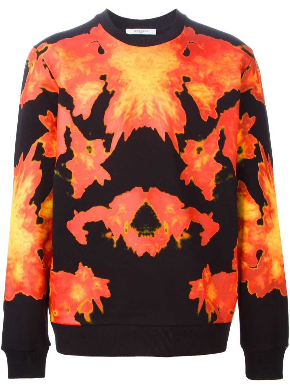 春装纪梵希卫衣, Givenchy | GIVENCHY 男士黑色棉质橙色火花印花圆领卫衣 15F7309653-800商品图片 独家减免邮费