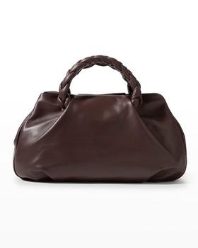 推荐Bombon Large Braided Leather Top-Handle Bag商品