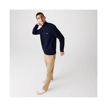 推荐Men's Classic Fit Long Sleeve Solid Full-Zip Fleece Pique Sweatshirt商品