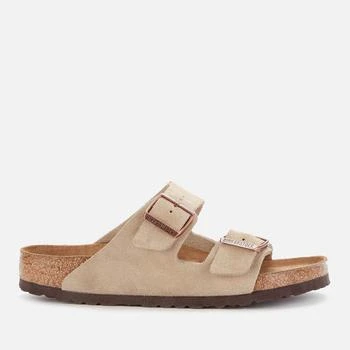 推荐Birkenstock Men's Arizona Sfb Suede Double Strap Sandals - Taupe商品