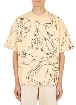 Jil Sander | Jil Sander Graphic-Printed Crewneck T-Shirt商品图片,7.7折