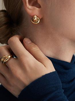 商品hyeres-lor | Etrive Silver Chunky Earrings Yellow,商家W Concept,价格¥1571图片