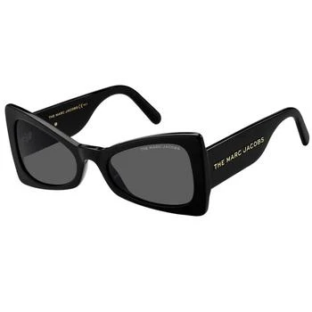 推荐Marc Jacobs Women's Sunglasses - Black Butterfly Frame Grey Lens | 553/S 0807 IR商品