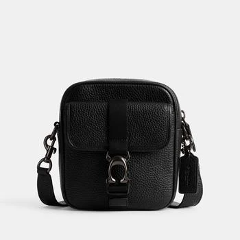 推荐Coach Men's Beck Pebble Leather Cross Body Bag - Black商品