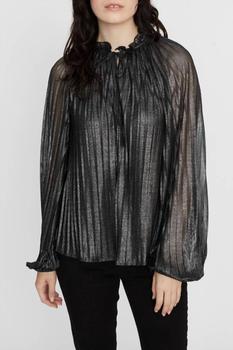 Sanctuary | Live It Up Volume Blouse in Black/Silver商品图片,6.1折