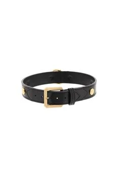 Versace | leather collar with medusa studs - large,商家Residenza 725,价格¥1563