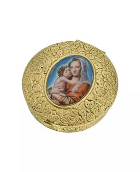 Symbols of Faith | Gold-Tone Round Mary and Child Pill Box,商家Macy's,价格¥270