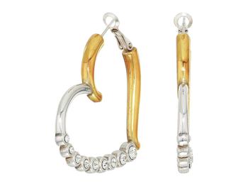 product Sparkle Heart Leverback Hoops Earrings image