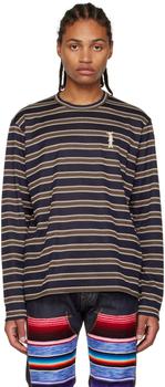 推荐Navy & Brown Comme des Garçons Edition Long-Sleeve T-Shirt商品