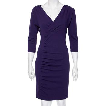 product Diane Von Furstenberg Purple Knit Basuto Short Dress S image
