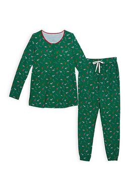 商品Magnetic Me | Little Kid's & Kid's 2-Piece Jungle Bells Nursing Pajama Set,商家Saks Fifth Avenue,价格¥727图片