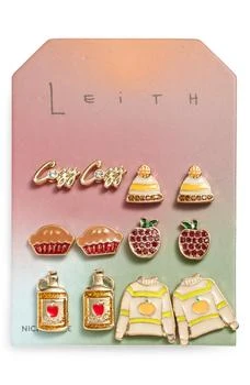 Leith | 6-Pack Apple Cider Assorted Stud Earrings,商家Nordstrom Rack,价格¥83