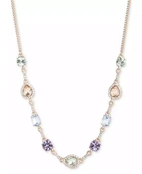 Givenchy | Gold-Tone Multi Crystal Frontal Necklace, 16" + 3" Extender,商家Macy's,价格¥175