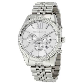 Michael Kors | Michael Kors Lexington Chronograph Silver Dial Mens Watch MK8405商品图片,5折