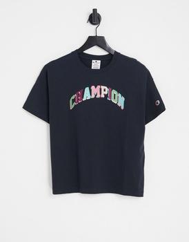 CHAMPION | Champion boxy t-shirt with logo in black商品图片,额外9.5折, 额外九五折